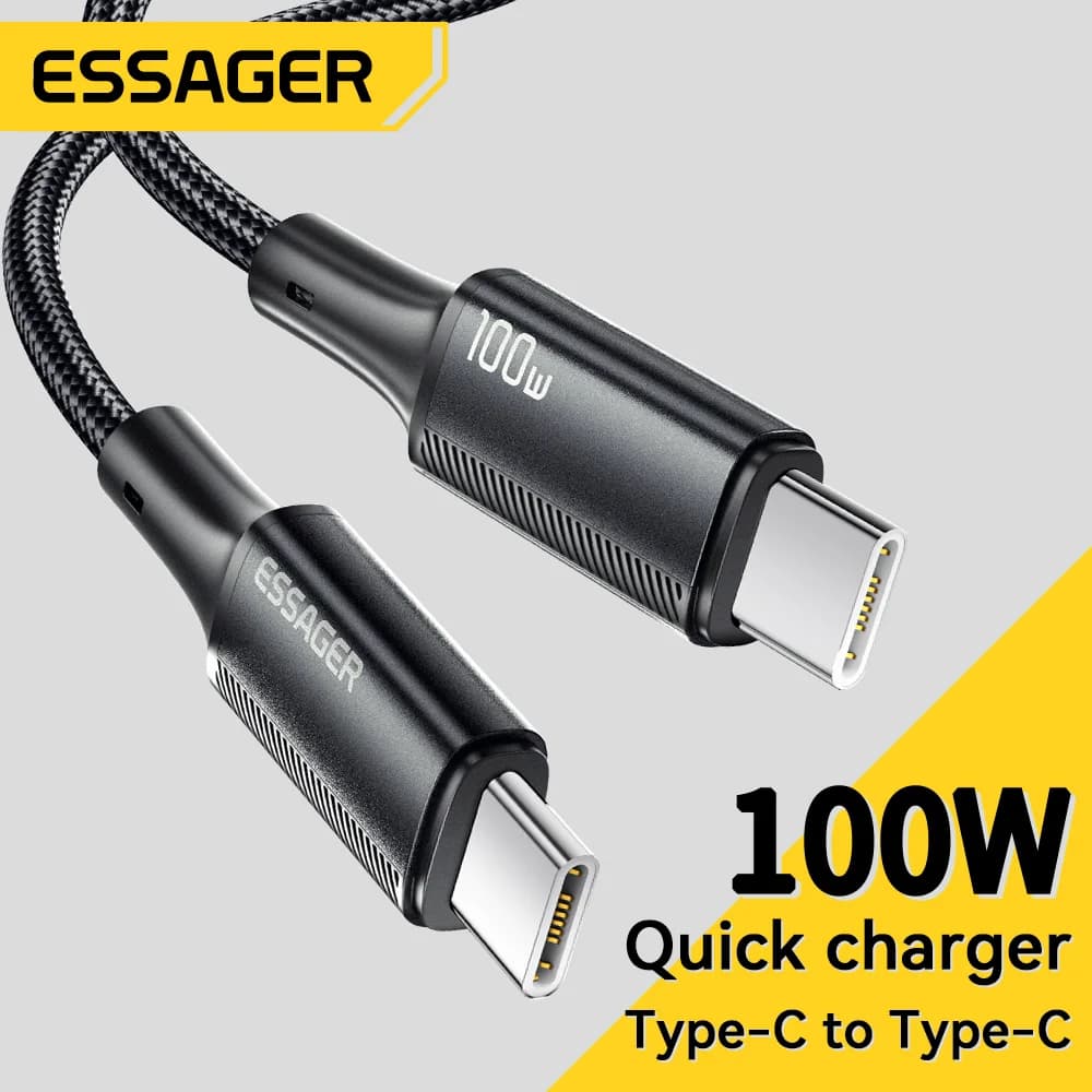 USB-C į USB-C kabelis, 100W PD greitas įkrovimas