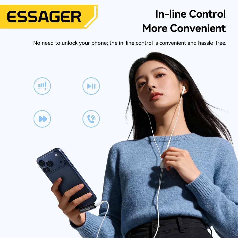 USB-C į 3,5 mm garso ir įkrovimo adapteris