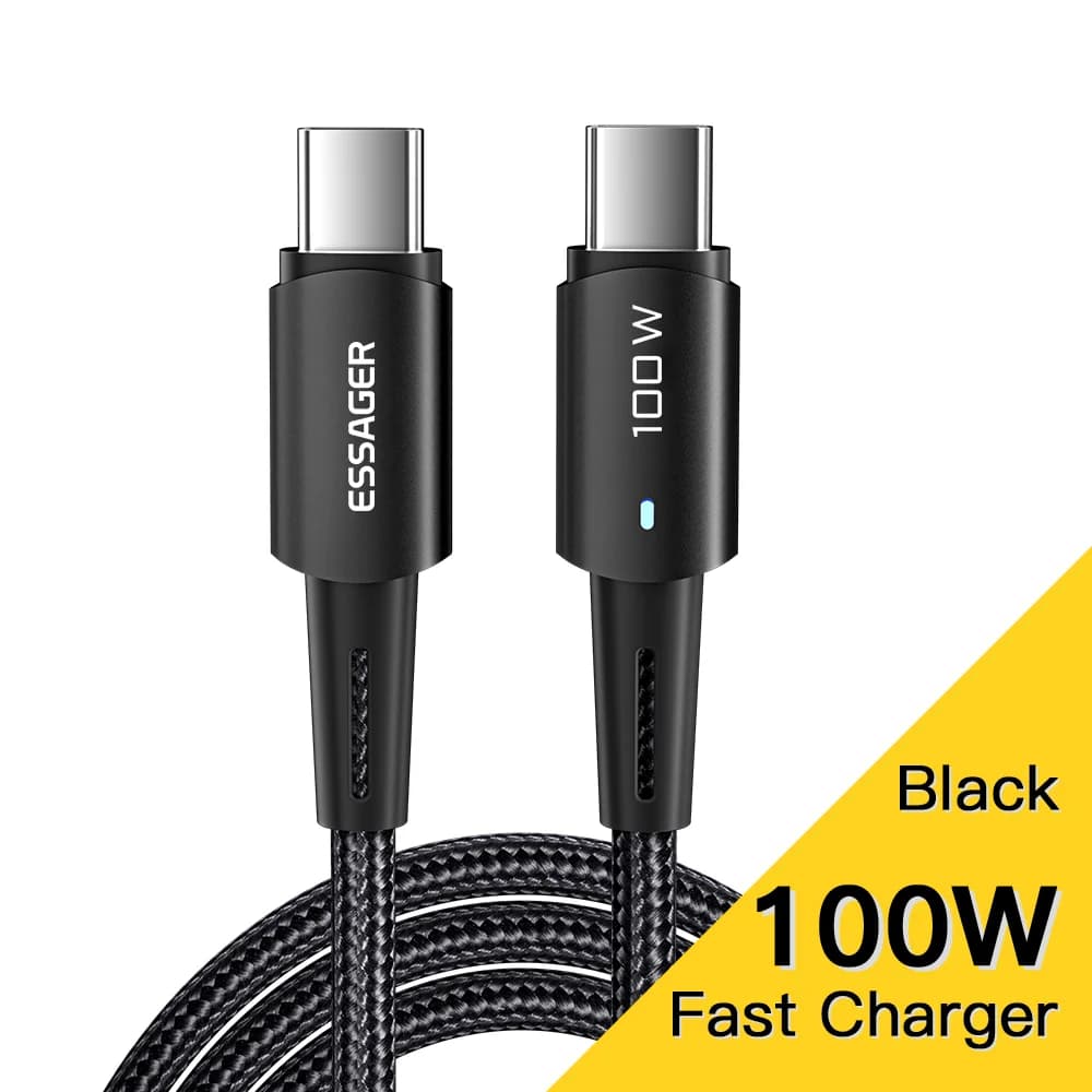 100W USB-C PD Greitą įkrovimo kabelis