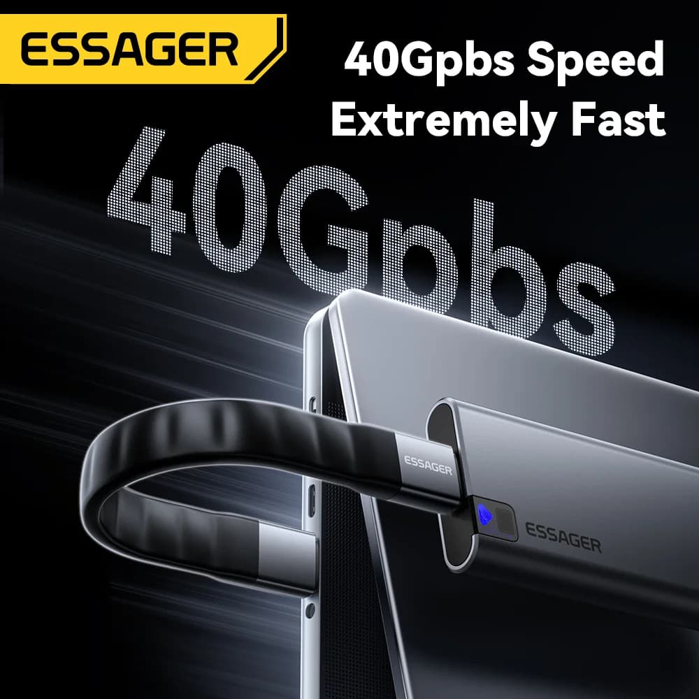 USB 4.0 Type-C kabelis su 40Gbps duomenų perdavimu ir 8K vaizdo išvestimi