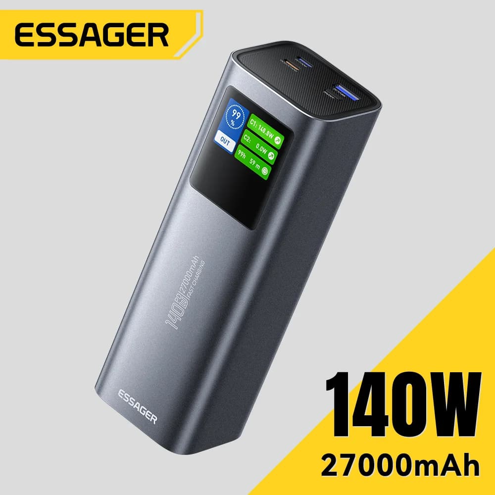 27000mAh Power Bank, 140W PD 3.1 greitas įkrovimas