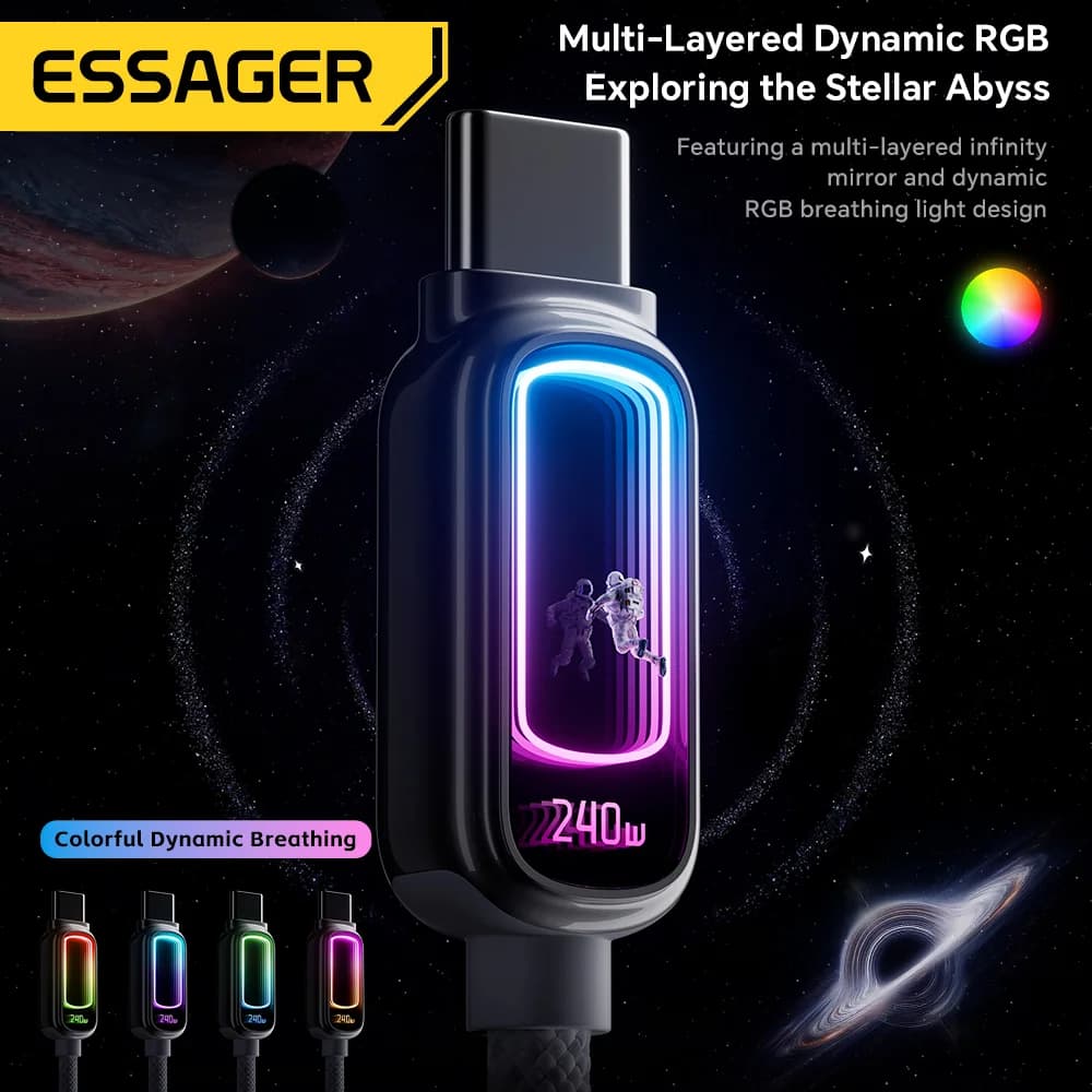 240W E-Marker USB-C į USB-C PD 3.1 kabelis