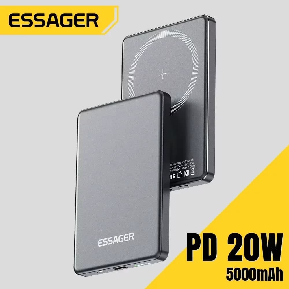 5000mAh magnetinis belaidis power bankas 20W