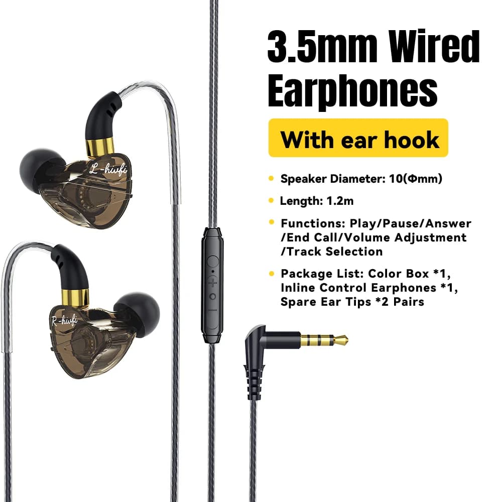 3.5 mm laidiniai ausinukai su mikrofonu