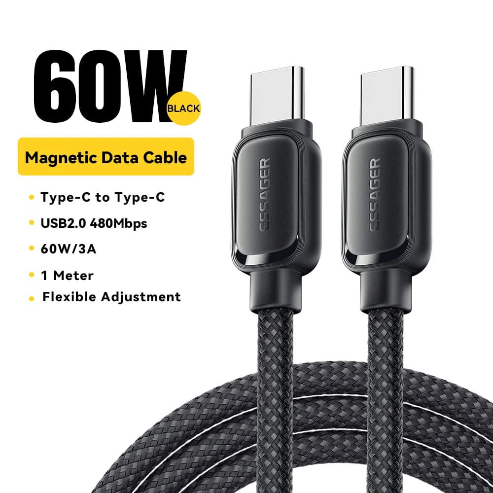 100W Magnetinis susipainiojimą stabdantis USB-C įkrovimo kabelis