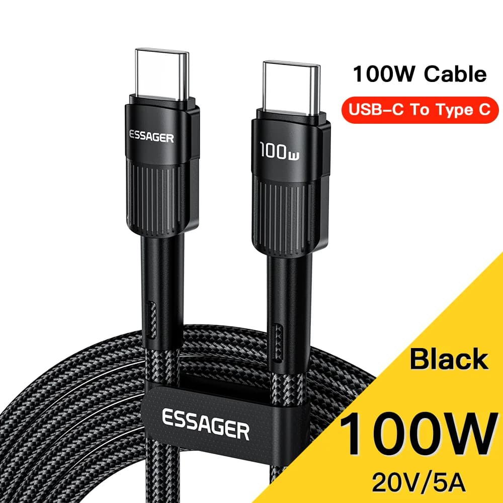 100W USB-C greitojo įkrovimo kabelis, 7A