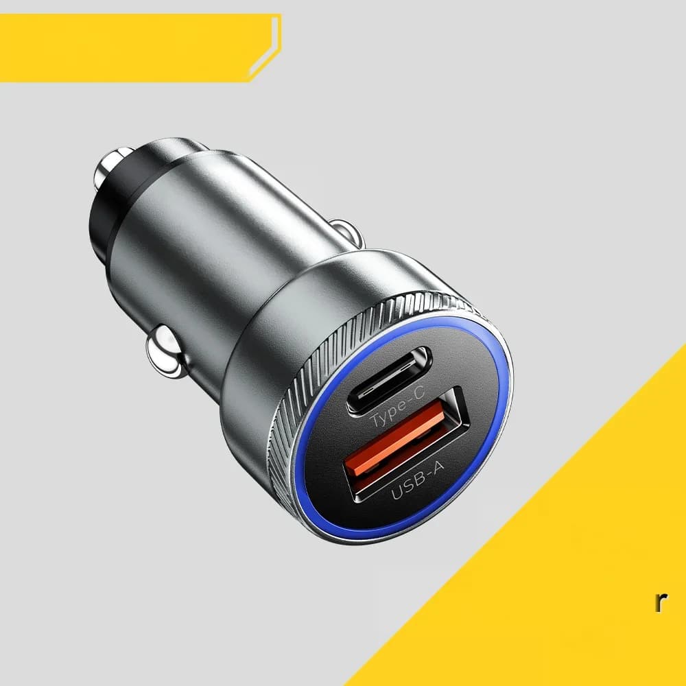 54W USB-C automobilinis įkroviklis, 5A greitas įkrovimas