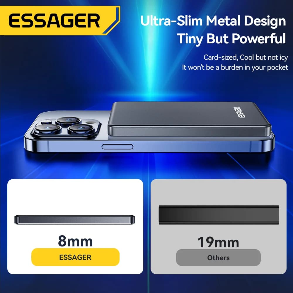 5000mAh magnetinis belaidis power bankas 20W