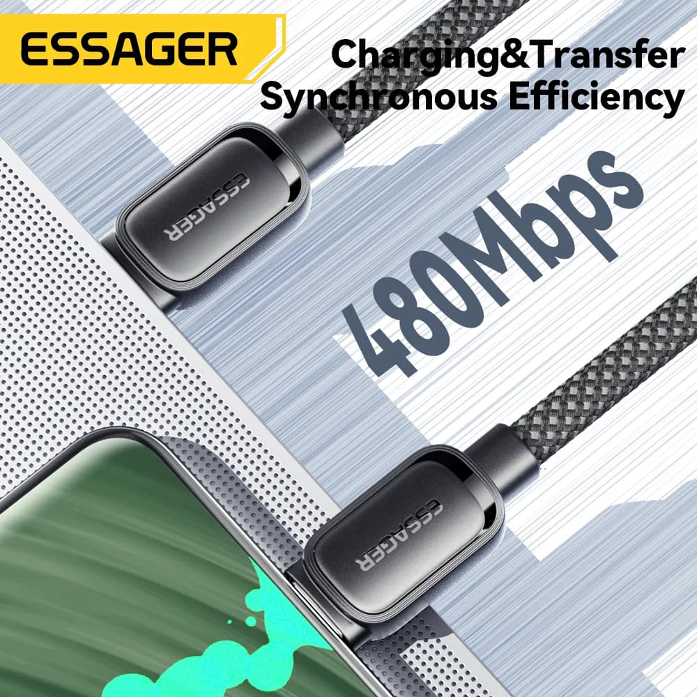 100W Magnetinis susipainiojimą stabdantis USB-C įkrovimo kabelis