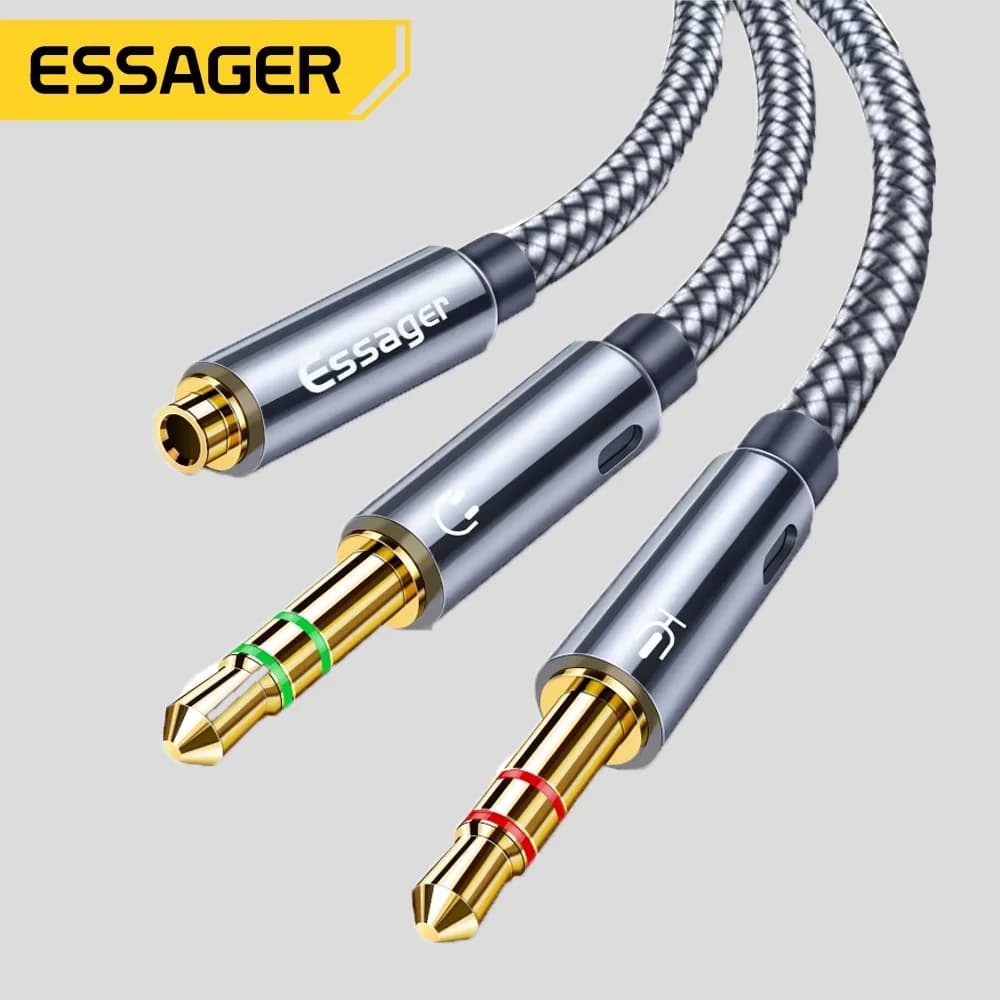 3.5 mm garso skirstytuvas Y adapterio laidas