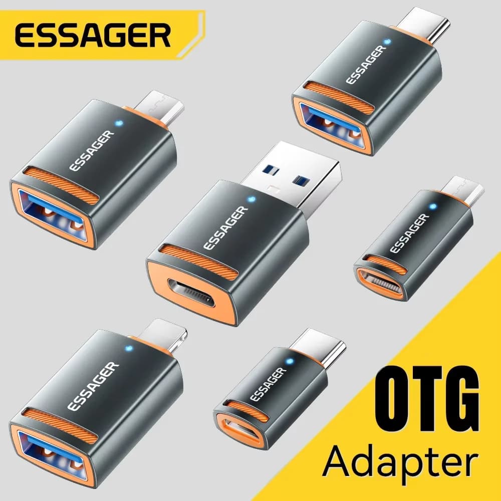 USB 3.0 OTG adapteris Type-C vyriškas į USB-A moteriškas