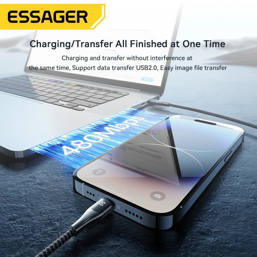 USB-C į Lightning PD greito įkrovimo kabelis