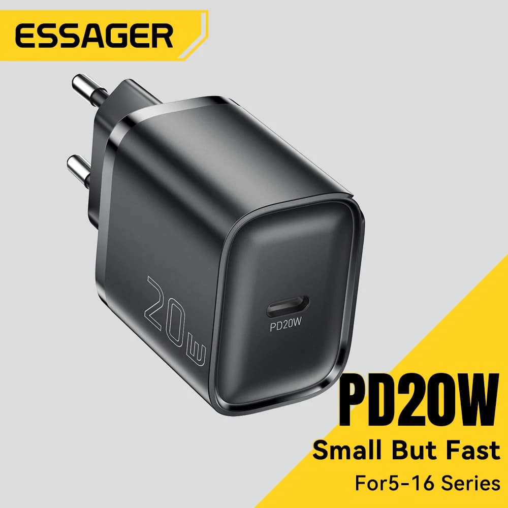 Mini 20W USB-C PD greitas sieninis įkroviklis