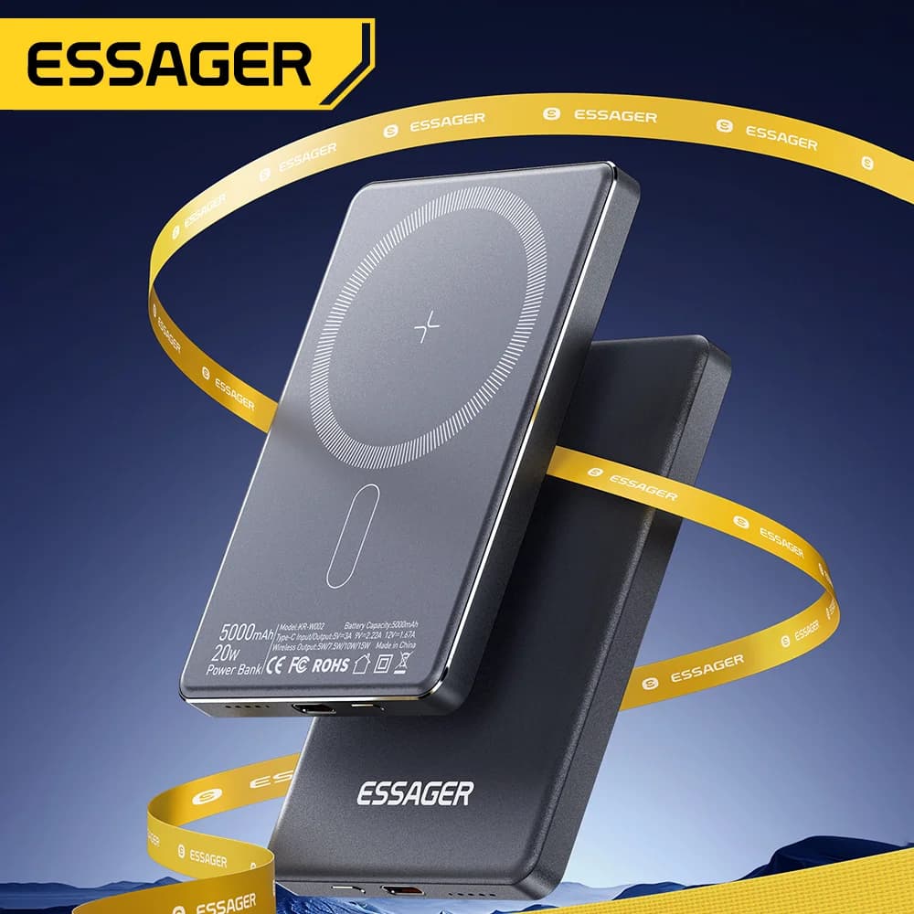 5000mAh magnetinis belaidis power bankas 20W