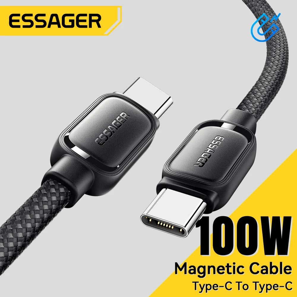100W Magnetinis susipainiojimą stabdantis USB-C įkrovimo kabelis