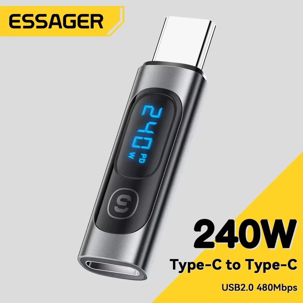 USB-C į USB-C OTG adapteris su skaitmeniniu ekranu