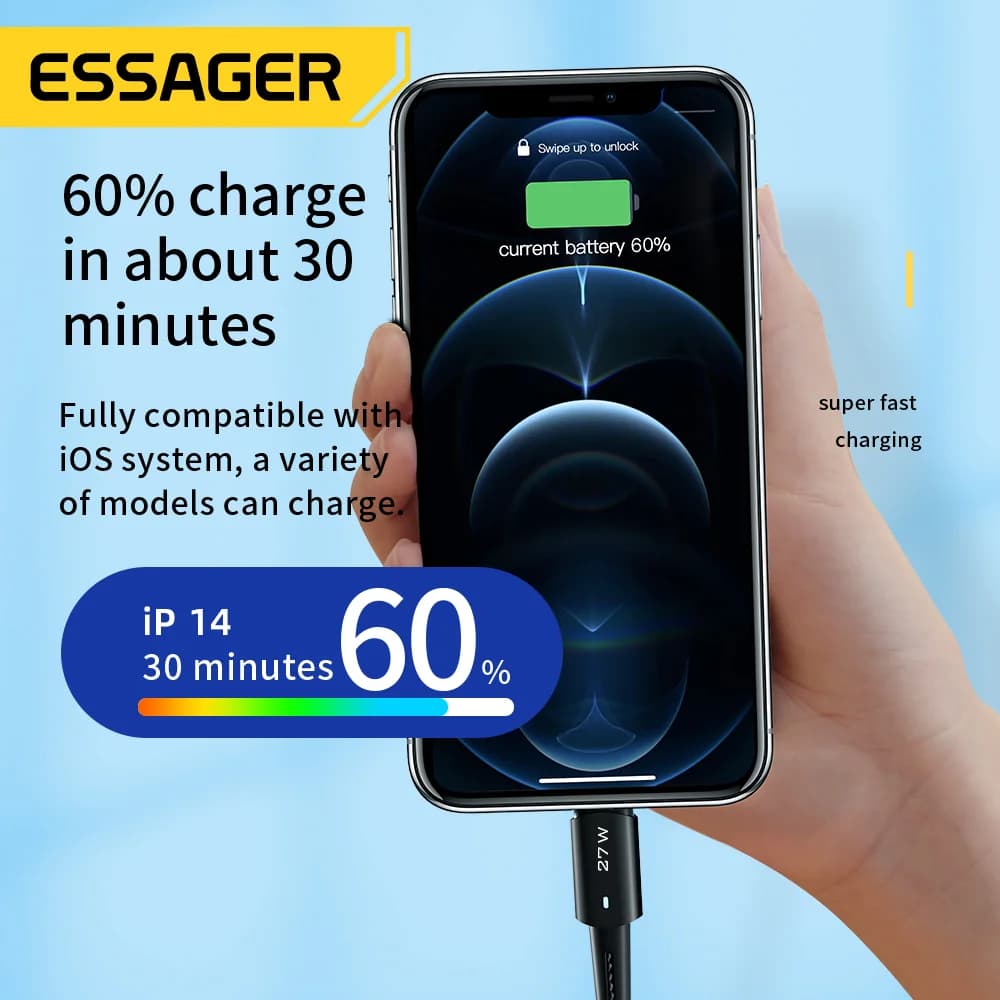 20W USB-C į Lightning greitojo įkrovimo kabelis