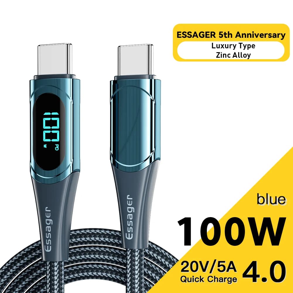 100W USB-C į USB-C kabelis, 2M