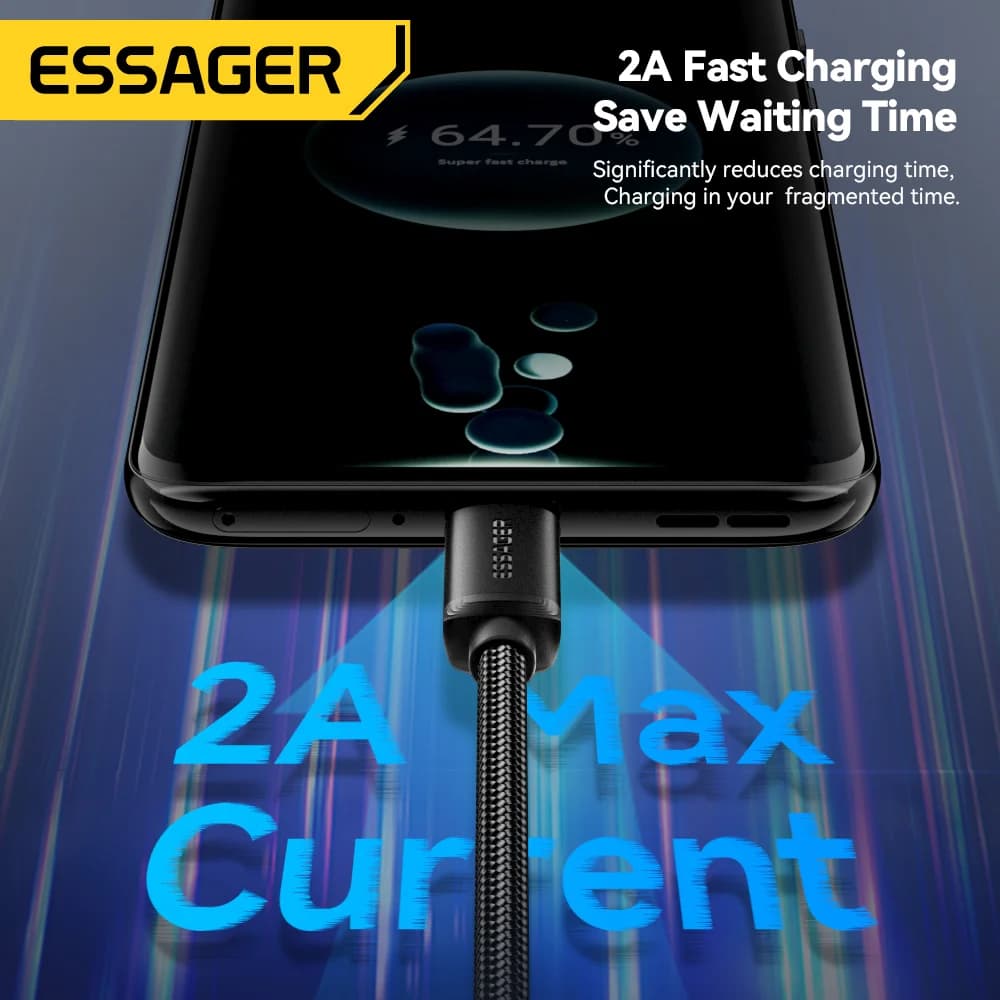 2-in-1 USB Type-C ir Micro USB greito įkrovimo kabelis
