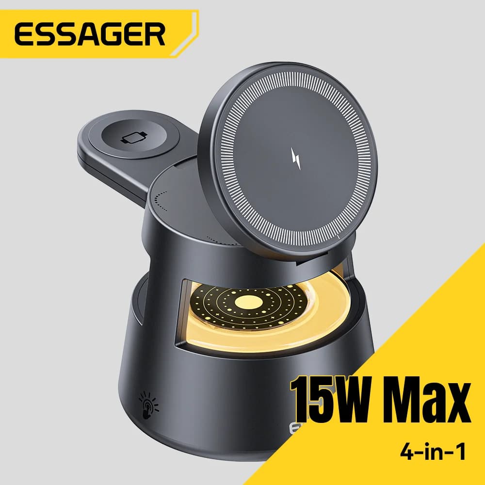 4-in-1 15W magnetinė belaidžio įkrovimo stotelė