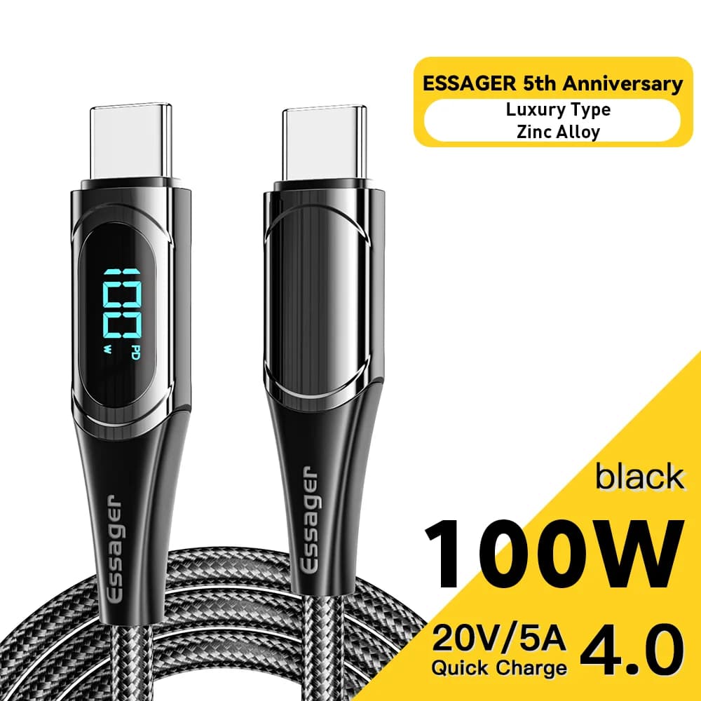 100W USB-C į USB-C kabelis, 2M
