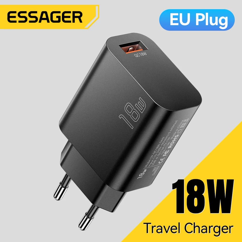 18W USB-A QC 3.0 greito įkrovimo tinklo adapteris