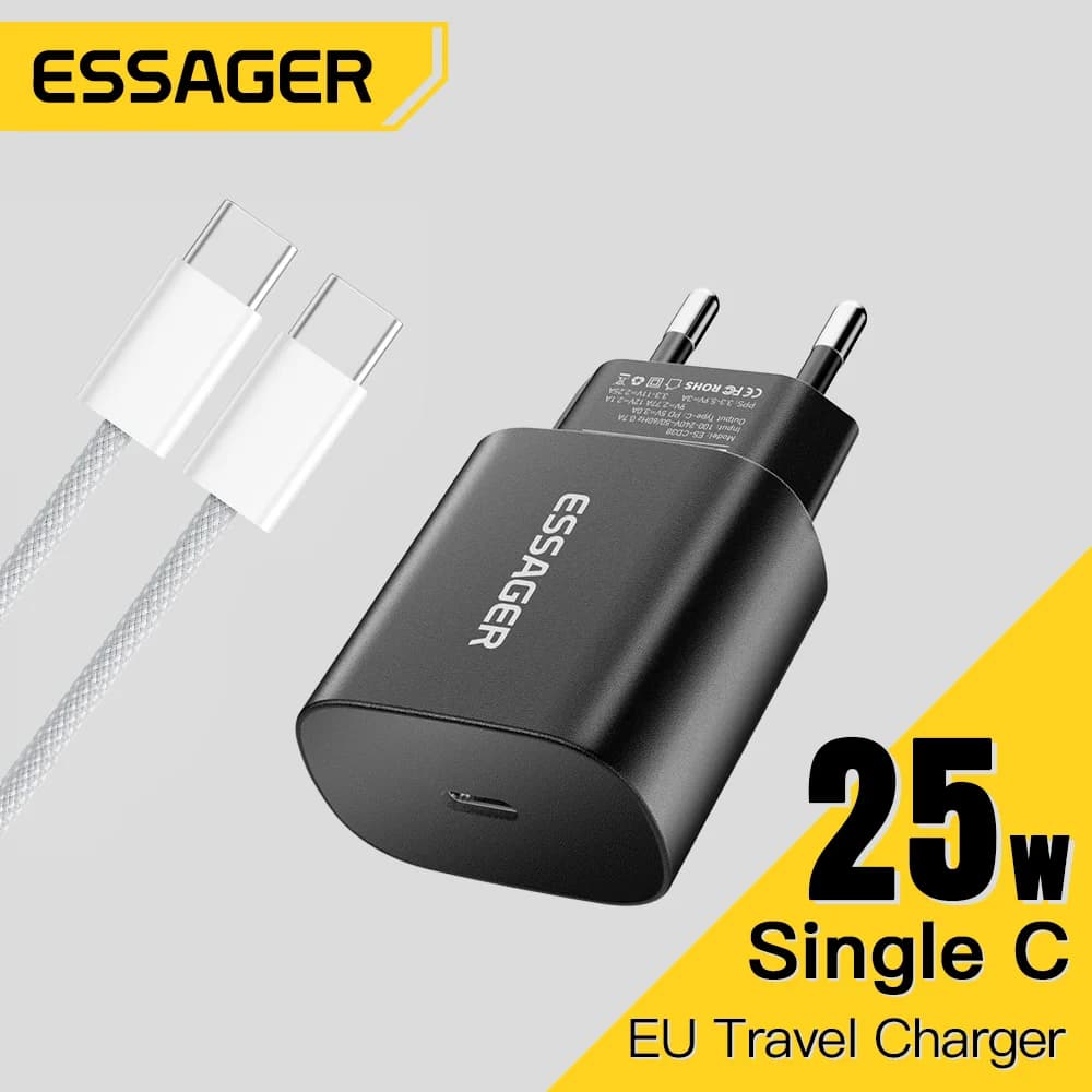25W USB-C PD greitojo įkrovimo adapteris