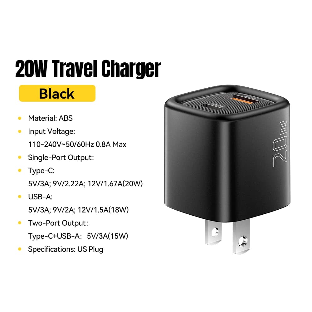 20W USB-C PD greitas įkroviklis