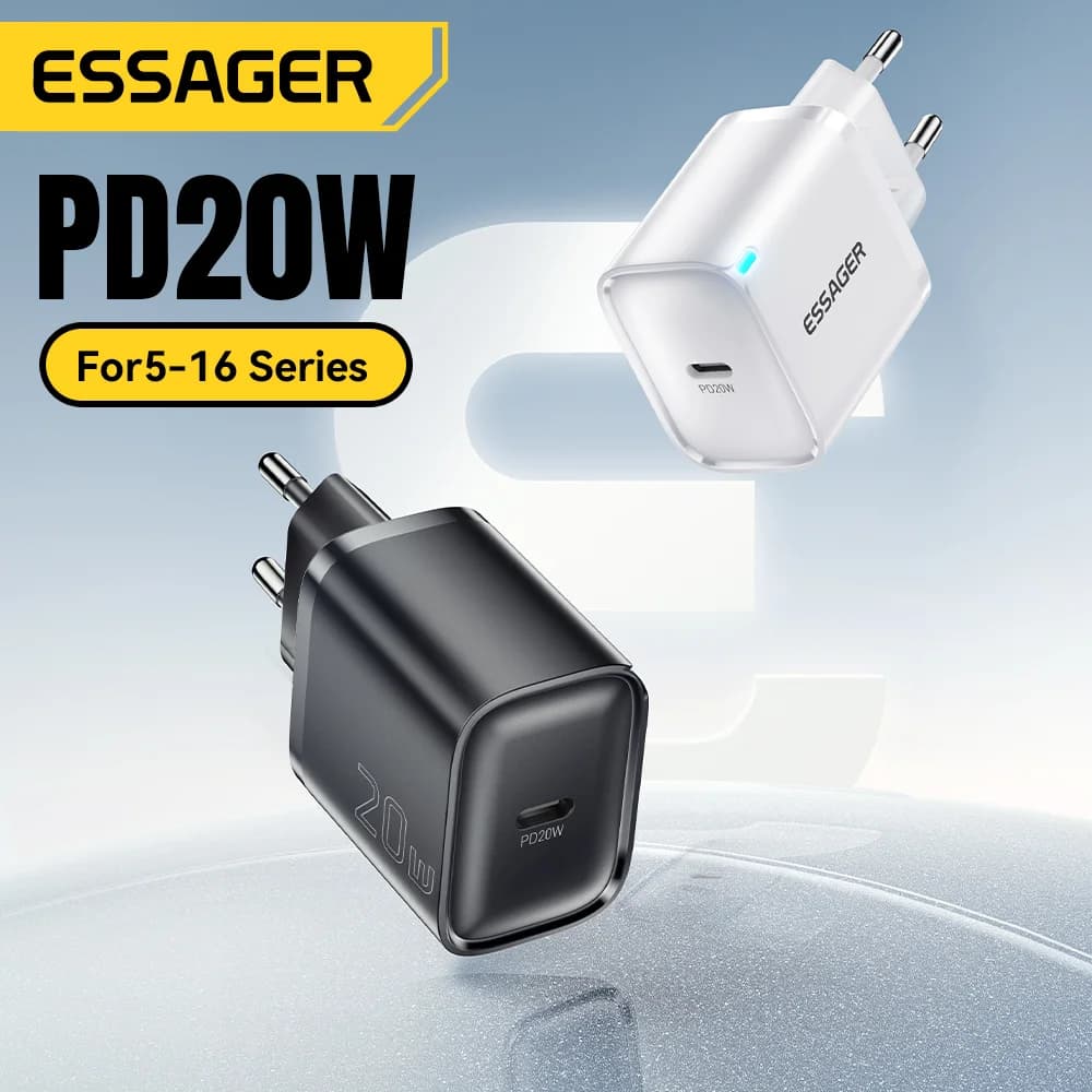 Mini 20W USB-C PD greitas sieninis įkroviklis