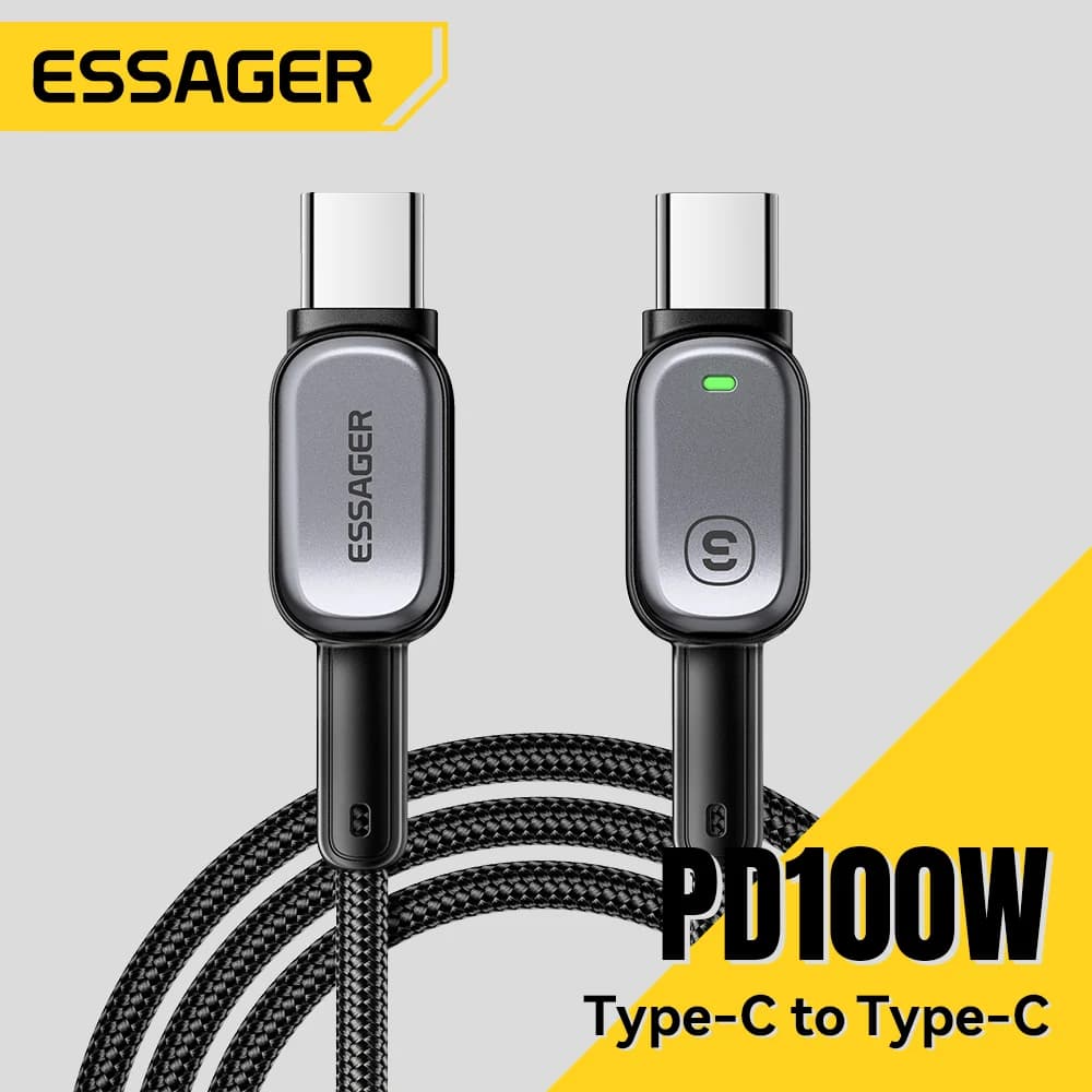 LED 100W USB-C į USB-C laidas, 5A PD greitas įkrovimas