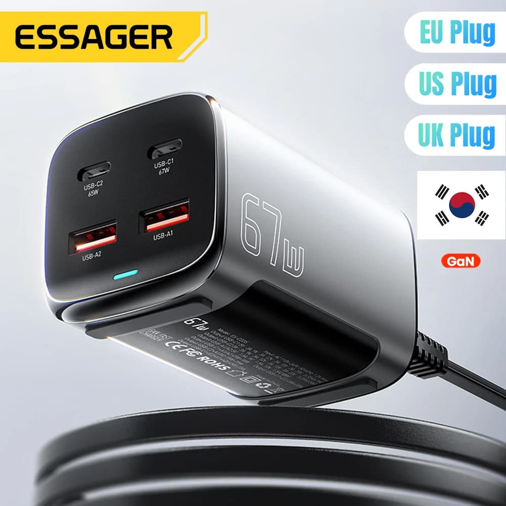 67W GaN USB-C stalinis greitas įkroviklis