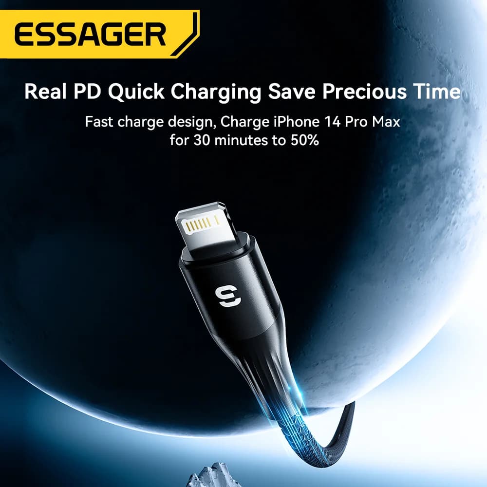 USB-C į Lightning PD greito įkrovimo kabelis