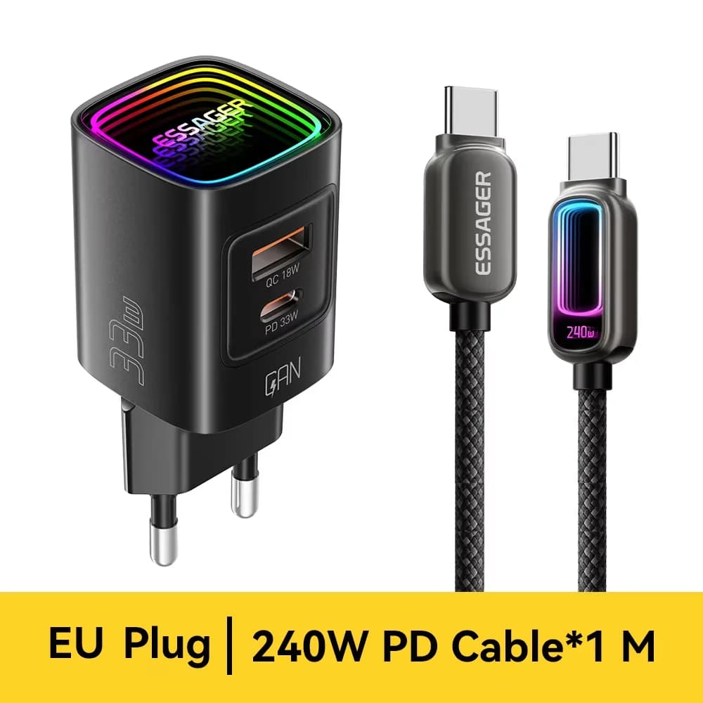 33W GaN USB-C PD nešiojamas įkroviklis