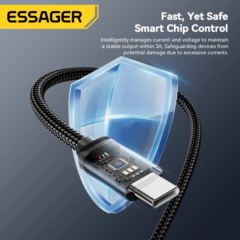 USB-A į USB-C greito įkrovimo duomenų laidą (3A)